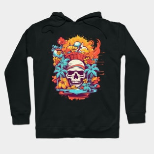 Summer Tropical Treasure Island Skull Hoodie